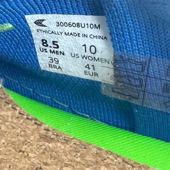 Cariuma Ibi Shoes 10 Womens Blue Bamboo Lace Up Knit Sneaker Mens 8.5 - Picture 8 of 9